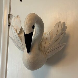 Graceful Cream Swan Wall Art